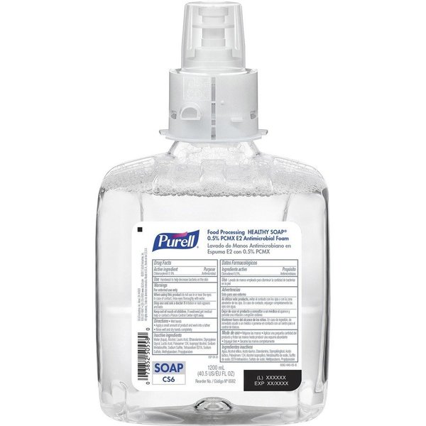 Purell Handwash, Foam, w/0.5%PCMX, E2, f/TF CS6,1200ml, CL, PK 2 GOJ658202